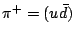 $\pi^+ =(u\bar{d})$