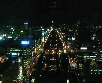 札幌テレビ塔からの夜景